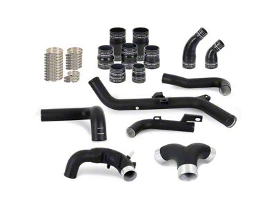 Mishimoto High-Mount Intercooler Pipe Upgrade Kit; Black (21-25 2.7L EcoBoost Bronco)