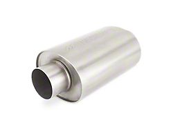 Mishimoto Resonator Muffler; 3-Inch Inlet/3-Inch Outlet; Brushed (Universal; Some Adaptation May Be Required)