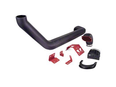 Borne Off-Road Snorkel with Micro-Wrinkle Red Brackets (20-25 3.6L Jeep Gladiator JT)