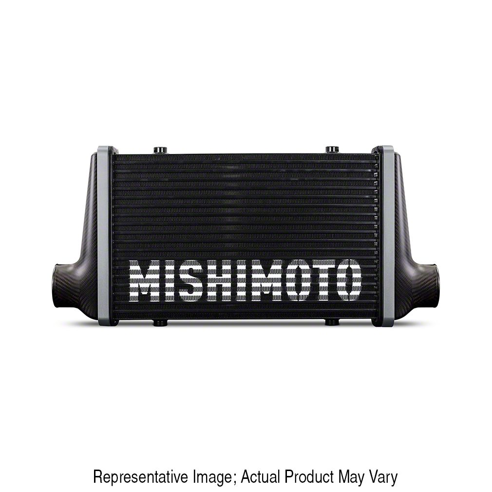 Mishimoto Jeep Wrangler Carbon Fiber Intercooler with 20Inch Matte Black Core and Black End