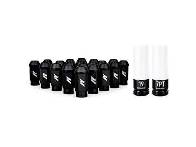 Mishimoto Black Locking Lug Nut Kit; 1/2-Inch x 20; Set of 20 (05-15 2WD Tacoma, Excluding Pre Runner)