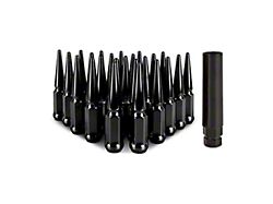 Mishimoto Black Steel Spiked Lug Nuts; M12 x 1.5; Set of 24 (05-25 Tacoma)