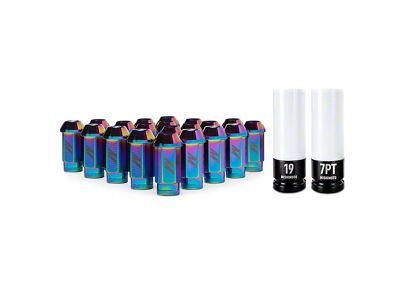 Mishimoto Neo Chrome Locking Lug Nut Kit; 1/2-Inch x 20; Set of 20 (05-15 2WD Tacoma, Excluding Pre Runner)