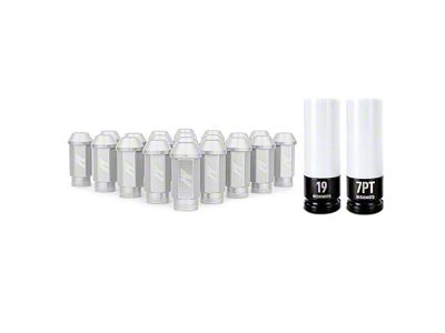 Mishimoto Silver Locking Lug Nut Kit; 1/2-Inch x 20; Set of 20 (05-15 2WD Tacoma, Excluding Pre Runner)