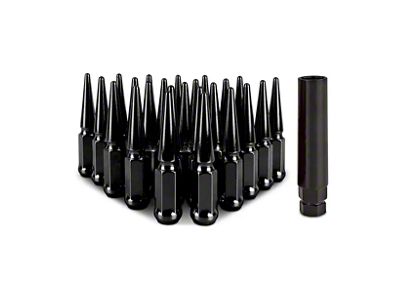 Mishimoto Black Steel Spiked Lug Nuts; M14 x 1.5; Set of 24 (16-24 Titan XD)