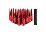 Mishimoto Red Steel Spiked Lug Nuts; M14 x 1.5; Set of 24 (22-25 Tundra)