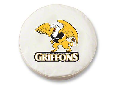 Missouri Western State University Spare Tire Cover; White (66-18 Jeep CJ5, CJ7, Wrangler YJ, TJ & JK)