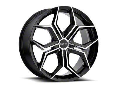 MKW M121 Gloss Black Machined 6-Lug Wheel; 22x9; 18mm Offset (04-15 Titan)