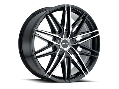 MKW M124 Gloss Black Machined 6-Lug Wheel; 22x9; 35mm Offset (04-15 Titan)