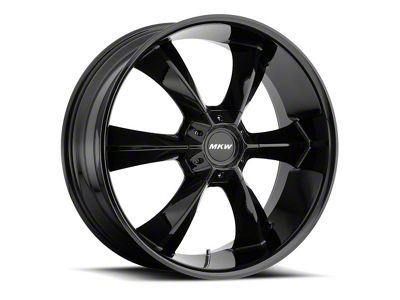 MKW M119 Gloss Black 6-Lug Wheel; 22x9; 30mm Offset (21-25 Bronco, Excluding Raptor)