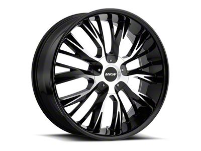 MKW M122 Gloss Black Machined 6-Lug Wheel; 22x9; 35mm Offset (22-25 Bronco Raptor)