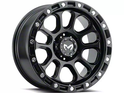 MKW Offroad M204 Satin Black Wheel; 20x9; 1mm Offset (07-18 Jeep Wrangler JK)