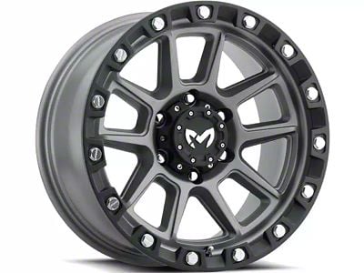 MKW Offroad M205 Matte Gray Wheel; 17x8.5; 0mm Offset (07-18 Jeep Wrangler JK)