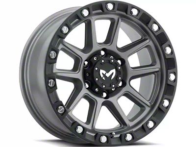 MKW Offroad M205 Matte Gray Wheel; 20x9; 1mm Offset (18-25 Jeep Wrangler JL)