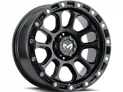 MKW Offroad M204 Satin Black 6-Lug Wheel; 17x9; 0mm Offset (16-23 Tacoma)