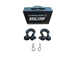 Mojab Offroad 3/4-Inch Forged Steel D-Shackle Set; Black 