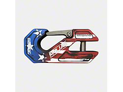 Mojab Offroad Aluminum Winch Shackle with Closed Latch; American Flag