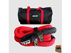 Mojab Offroad 1-Inch x 30-Foot Kinetic Rope with Storage Bag; Red