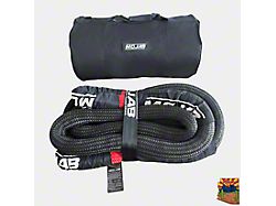 Mojab Offroad 1-1/2-Inch x 30-Foot Kinetic Rope with Storage Bag; Black