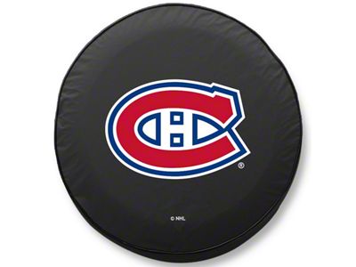 Montreal Canadiens Spare Tire Cover; Black (66-18 Jeep CJ5, CJ7, Wrangler YJ, TJ & JK)