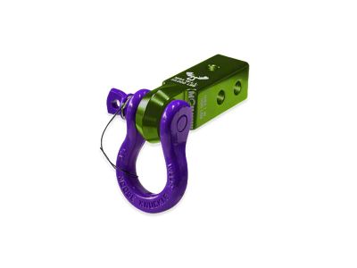 Moose Knuckle Offroad B'oh Spin Pin Shackle/Mohawk 2.0 Receiver Combo; Bean Green/Grape Escape (Universal; Some Adaptation May Be Required)