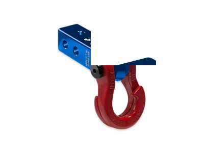 Moose Knuckle Offroad Jowl Split Shackle 3/4 and Mohawk 2.0 Receiver Combo; Blue Pill/Flame Red (Universal; Some Adaptation May Be Required)