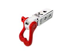 Moose Knuckle Offroad XL Shackle 3/4 and Mohawk 2.0 Receiver Combo; Atomic Silver/Flame Red (Universal; Some Adaptation May Be Required)