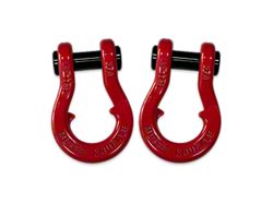 Moose Knuckle Offroad Jowl Split Recovery Shackle 3/4 Combo; Flame Red and Flame Red