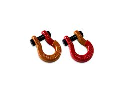 Moose Knuckle Offroad Jowl Split Recovery Shackle 5/8 Combo; Obscene Orange and Flame Red