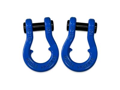 Moose Knuckle Offroad Jowl Split Recovery Shackle 3/4 Combo; Blue Balls and Blue Balls