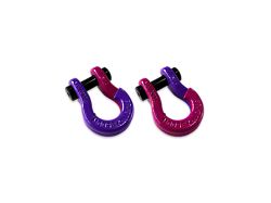 Moose Knuckle Offroad Jowl Split Recovery Shackle 5/8 Combo; Grape Escape and Pogo Pink