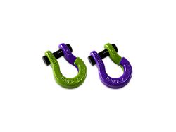 Moose Knuckle Offroad Jowl Split Recovery Shackle 5/8 Combo; Sublime Green and Grape Escape
