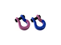 Moose Knuckle Offroad Jowl Split Recovery Shackle 5/8 Combo; Pretty Pink and Blue Balls