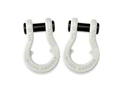 Moose Knuckle Offroad Jowl Split Recovery Shackle 3/4 Combo; Pure White and Pure White 