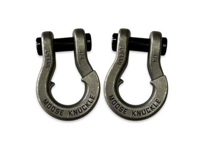 Moose Knuckle Offroad Jowl Split Recovery Shackle 3/4 Combo; Raw Dog and Raw Dog