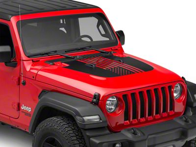 Mopar Hood Decal; American Flag (18-25 Jeep Wrangler JL)
