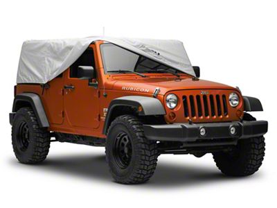 Mopar Cab Cover with Jeep Logo; Silver (07-18 Jeep Wrangler JK 4-Door)