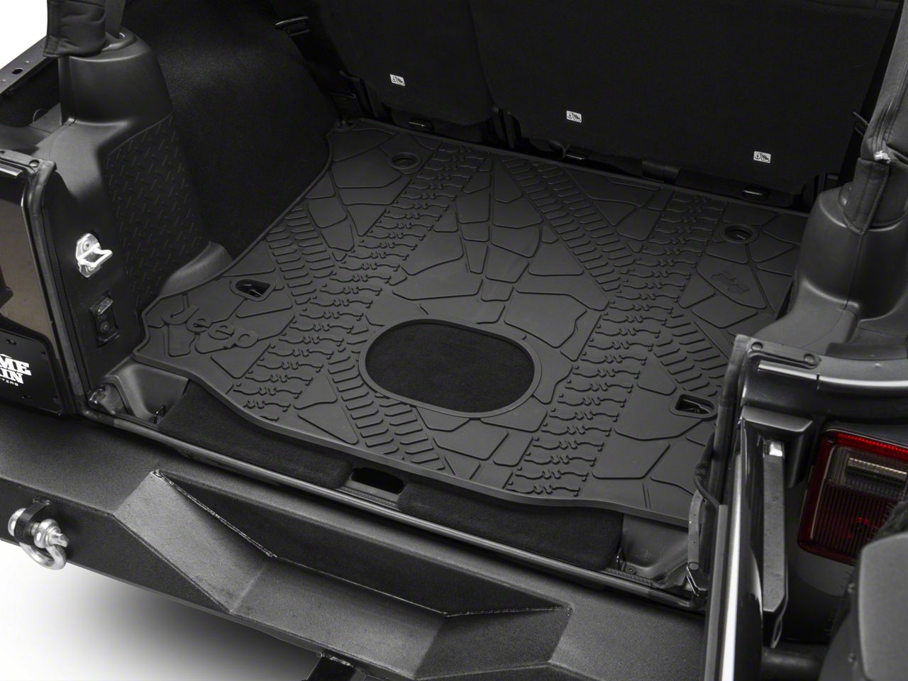 Mopar Cargo Liner with Subwoofer Cutout 15 18 Jeep Wrangler JK 4 Door