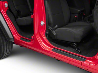 Mopar Door Sill Guards; Black (18-25 Jeep Wrangler JL 4-Door)