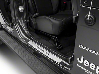 Mopar Door Sill Guards; Stainless Steel (18-25 Jeep Wrangler JL 4-Door)