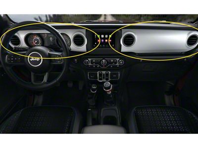 Mopar Passenger Side Dashboard Panel Trim; Ceramic White (20-25 Jeep Gladiator JT)