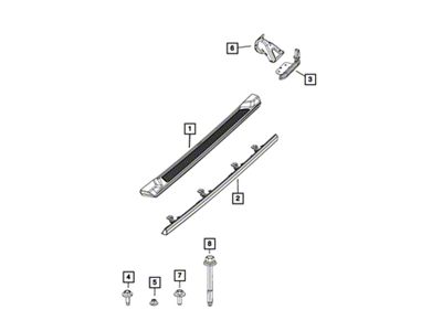 Mopar Replacement Factory Side Step Bar; Passenger Side (20-25 Jeep Gladiator JT)