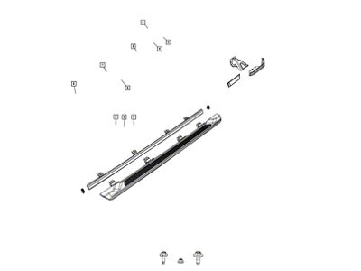 Mopar Sill Box Bracket; Driver Side (20-25 Jeep Gladiator JT)