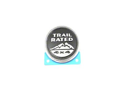 Mopar Trail Rated 4x4 Badge; Dark Gray (Universal; Some Adaptation May Be Required)