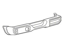 Mopar Bumper Cover; Rear; Textured Black; RPO Code MB5 (18-24 Jeep Wrangler JL)