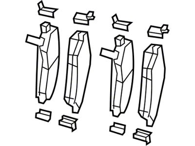 Mopar Heavy Duty Brake Pads; Rear Pair (18-25 Jeep Wrangler JL w/ 342mm Solid Rear Rotors)