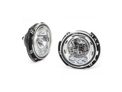 Mopar LED Headlight; Chrome Housing; Clear Lens; Passenger Side (07-18 Jeep Wrangler JK)