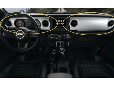 Mopar Passenger Side Dashboard Panel Trim; Ceramic White (18-25 Jeep Wrangler JL)
