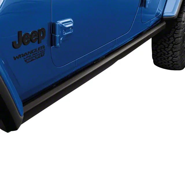 Mopar Jeep Wrangler Rubicon Style Rocker Guards; Black 82215128 (18-25 ...
