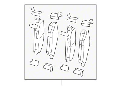 Mopar Standard Brake Pads; Front Pair (18-25 Jeep Wrangler JL w/ 328mm Solid Rear Rotors)